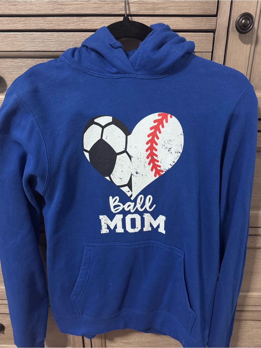 Blue Ball Mom Pullover Hoodie Sweatshirt